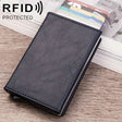 Magnetic RFID Bag Multifunctional Aluminum Automatic Pop-up Credit Card Package(Blue) - free shipping - PMC TechLife - Order now!