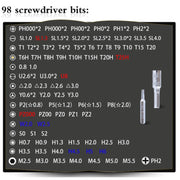 110 in 1 Magnetic Plum Screwdriver Mobile Phone Disassembly Repair Tool(Dark Gray+Red)