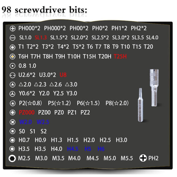 110 in 1 Magnetic Plum Screwdriver Mobile Phone Disassembly Repair Tool(Purple)