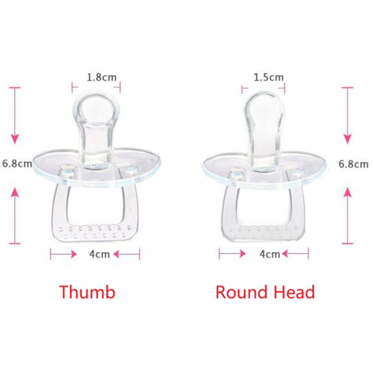 Baby Products Full Silicone Round Head Thumb Transparent Pacifier(Thumb)
