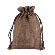 50 PCS Multi size Linen Jute Drawstring Gift Bags Sacks Wedding Birthday Party Favors Drawstring Gift Bags, Size:10x14cm(Coffee)