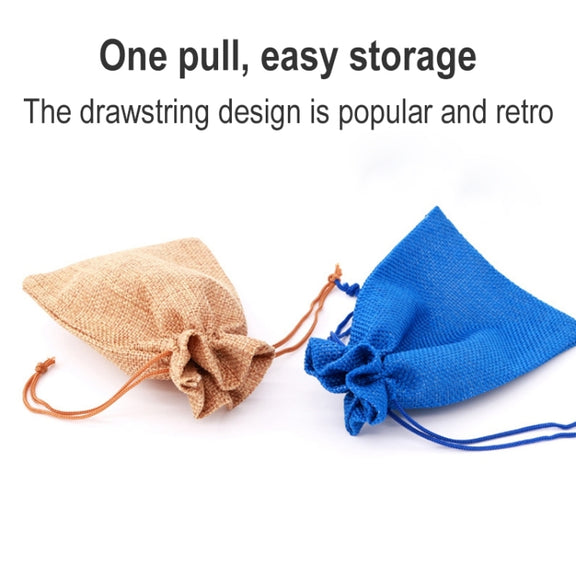 50 PCS Multi size Linen Jute Drawstring Gift Bags Sacks Wedding Birthday Party Favors Drawstring Gift Bags, Size:10x14cm(Coffee)