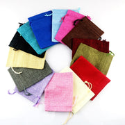 50 PCS Multi size Linen Jute Drawstring Gift Bags Sacks Wedding Birthday Party Favors Drawstring Gift Bags, Size:10x14cm(Coffee)
