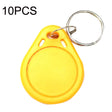 10PCS IC Access Control Card Entree Control M1 Compatibel Fudan Rfid 13.56Mhz Keyfob Sleutelhanger Tag Sleutelhanger(Yellow) - free shipping - PMC TechLife - Order now!