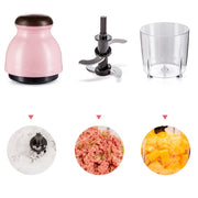 Portable Mixing Cup Electric Soy Milk Juicer Multi-function Cooking Machine Home Meat Grinder(Light Green)