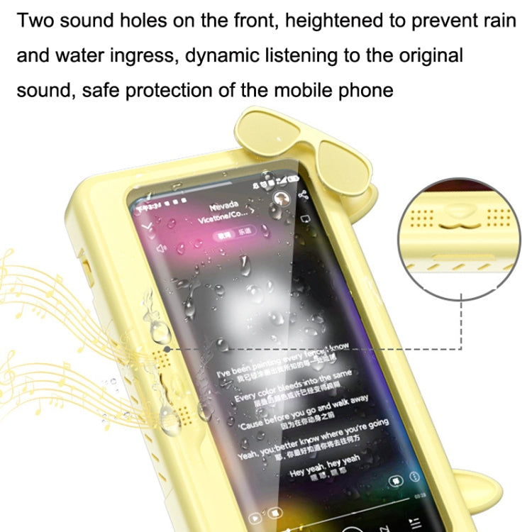 Bathroom Water-resistant Mobile Phone Holder Bathing Watch TV Removable Touch Screen Phone Case(Pink)