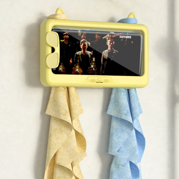 Bathroom Water-resistant Mobile Phone Holder Bathing Watch TV Removable Touch Screen Phone Case(Pink)