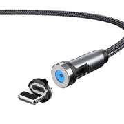 CC56 8Pin Magnetic Interface Dust Plug Rotating Data Charging Cable, Cbale Length: 2m(Black)