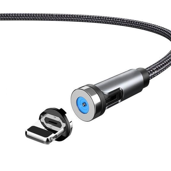 CC56 8Pin Magnetic Interface Dust Plug Rotating Data Charging Cable, Cbale Length: 2m(Black)