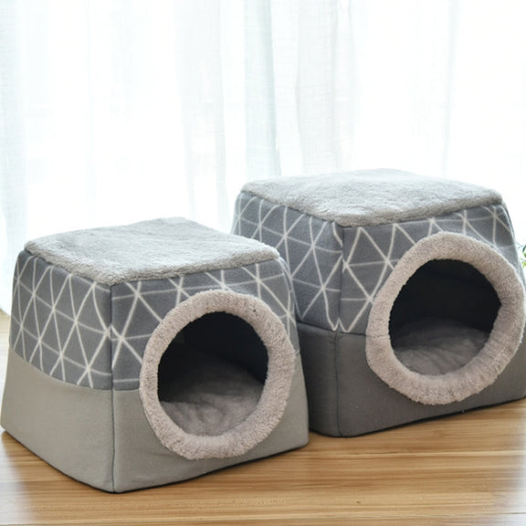 Cat Nest Capsule Four Seasons Universal Closed Cat Bed, Size:XL(Gray)