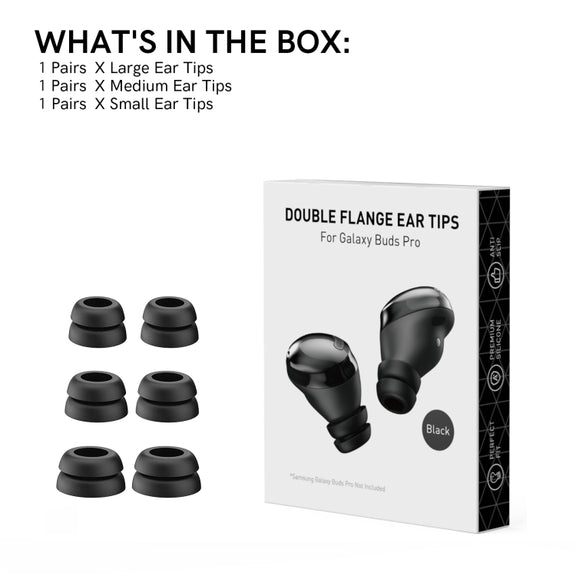 For Samsung Galaxy Buds Pro AhaStyle PT168 Silicone Earphone Earcups, Size:S+M+L(Black)