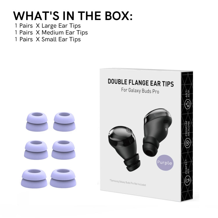 For Samsung Galaxy Buds Pro AhaStyle PT168 Silicone Earphone Earcups, Size:S+M+L(Purple)
