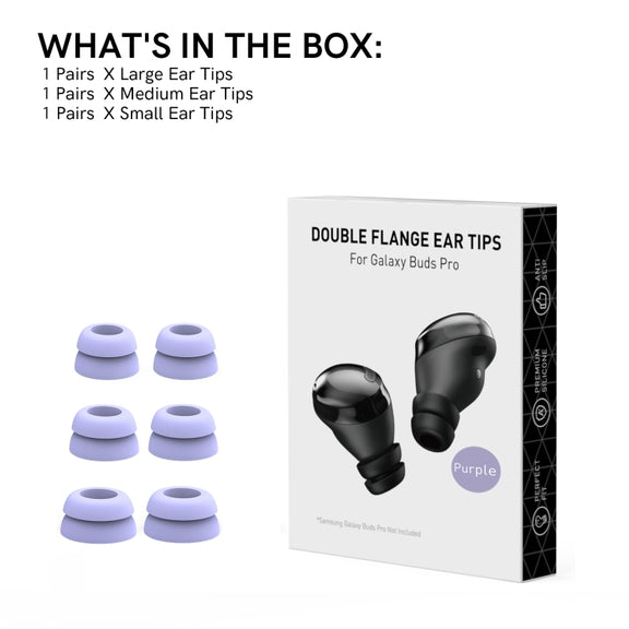 For Samsung Galaxy Buds Pro AhaStyle PT168 Silicone Earphone Earcups, Size:S+M+L(Purple)