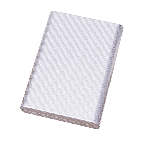 Aluminum Alloy Credit Card Bank Card Security Anti Magnetic Large Capacity Card Holder(Carbon Silver)