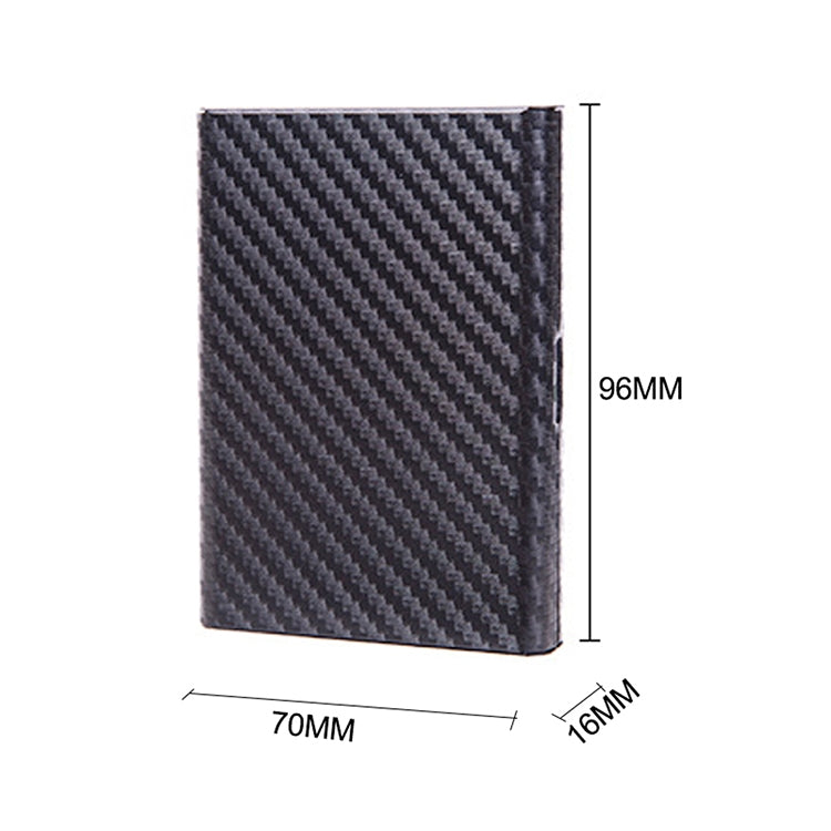 Aluminum Alloy Credit Card Bank Card Security Anti Magnetic Large Capacity Card Holder(Carbon Silver)