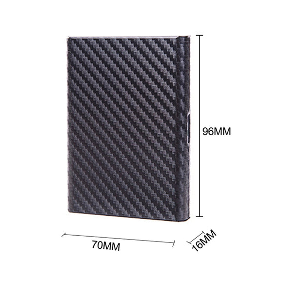 Aluminum Alloy Credit Card Bank Card Security Anti Magnetic Large Capacity Card Holder(Carbon Silver)