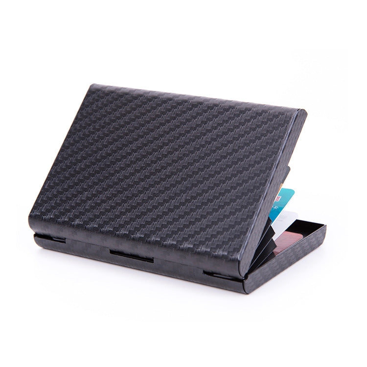 Aluminum Alloy Credit Card Bank Card Security Anti Magnetic Large Capacity Card Holder(Carbon Silver)