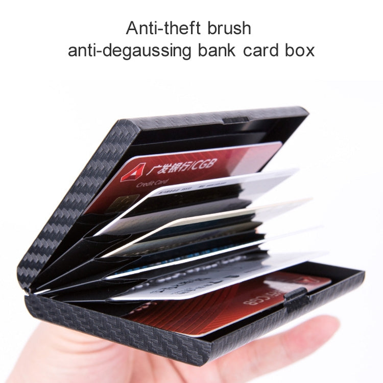 Aluminum Alloy Credit Card Bank Card Security Anti Magnetic Large Capacity Card Holder(Carbon Silver)