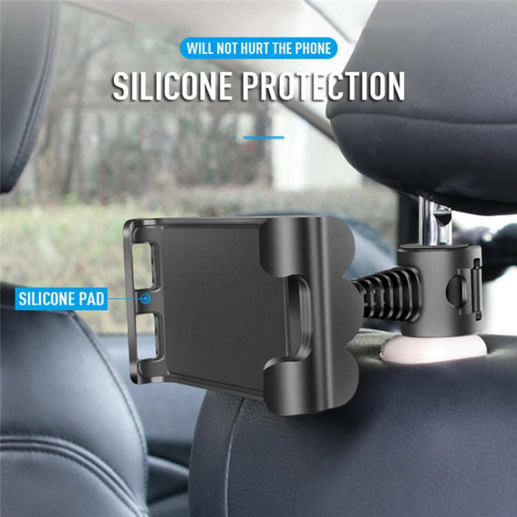 Universal Adjustable Car Tablet Stand Holder Car Seat Back Bracket For 4-11 Inch Tablet(Black)