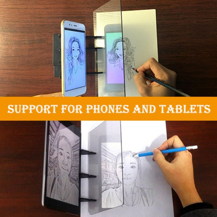 Optical Tracing Board Copy Artifact Panel Anime Craft Painting Art Drawing Sketching Pad(Black)