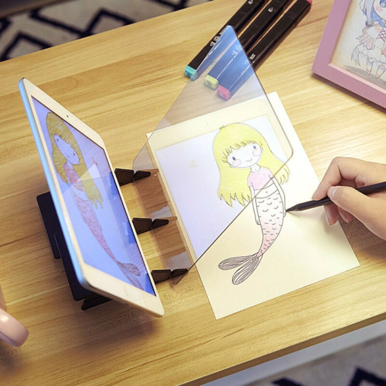 Optical Tracing Board Copy Artifact Panel Anime Craft Painting Art Drawing Sketching Pad(Black)