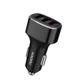 QIAKEY GT680 3 USB Ports Fast Charge Car Charger(Black) - free shipping - PMC TechLife - Order now!