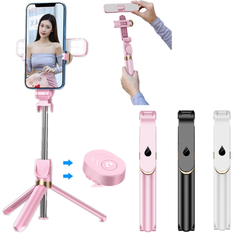 XT06 Live Beauty Bluetooth Tripod Selfie Stick(Pink)