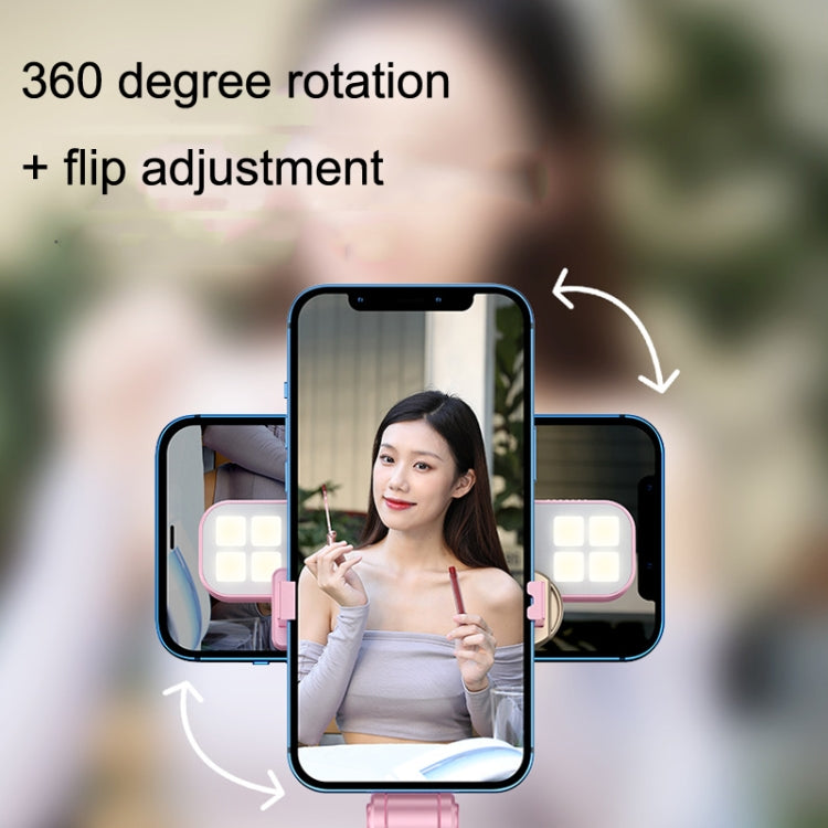 XT06 Live Beauty Bluetooth Tripod Selfie Stick(Pink)