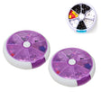 2 PCS Creative Multifunctional Round Portable Seven-grid Rotating Plastic Pill Box(Purple) - free shipping - PMC TechLife - Order now!