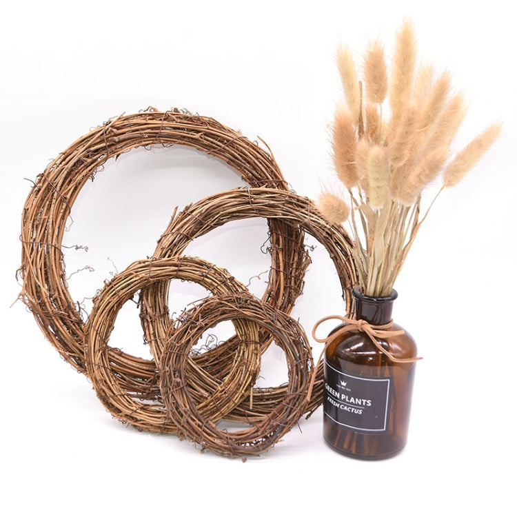 2 PCS Tree Vine Christmas Wreath DIY Rattan Garden Decoration Rattan Window Decoration, Size:20CM