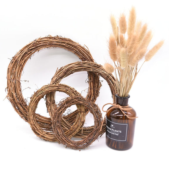 2 PCS Tree Vine Christmas Wreath DIY Rattan Garden Decoration Rattan Window Decoration, Size:20CM