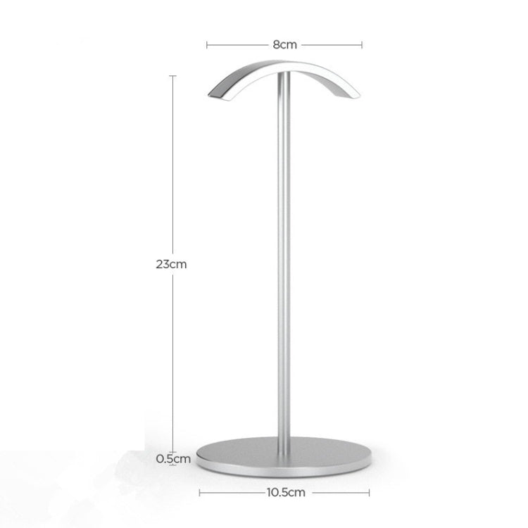 Aluminum Alloy Headset Bracket Weaving Headset Metal Display Stand(Black)