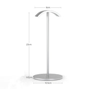 Aluminum Alloy Headset Bracket Weaving Headset Metal Display Stand(Black)