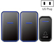 CACAZI A68-2 One to Two Wireless Remote Control Electronic Doorbell Home Smart Digital Wireless Doorbell, Style:US Plug(Black) - Wireless Doorbell by CACAZI | Online Shopping South Africa | PMC TechLife | Buy Now Pay Later Mobicred