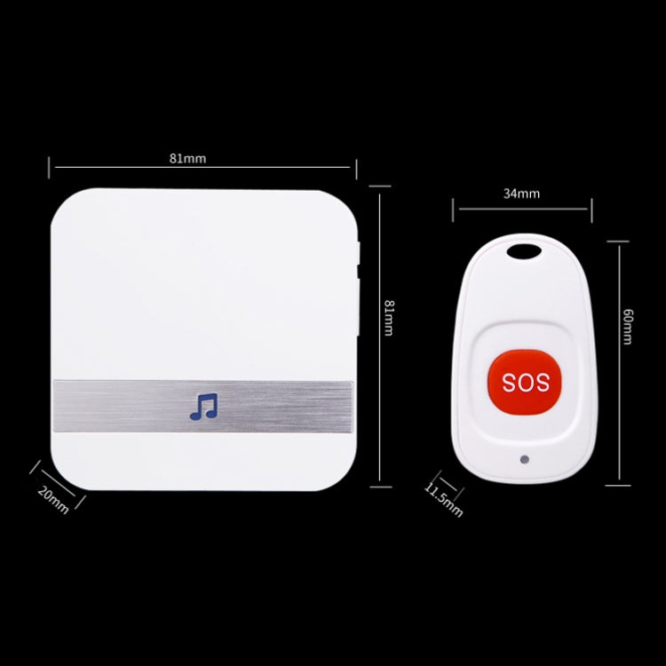 CACAZI C1 Smart Home Wireless Remote Control Doorbell, Style:EU Plug