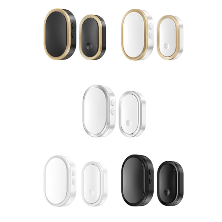 CACAZI A99 Home Smart Remote Control Doorbell Elderly Pager, Style:US Plug(Black)