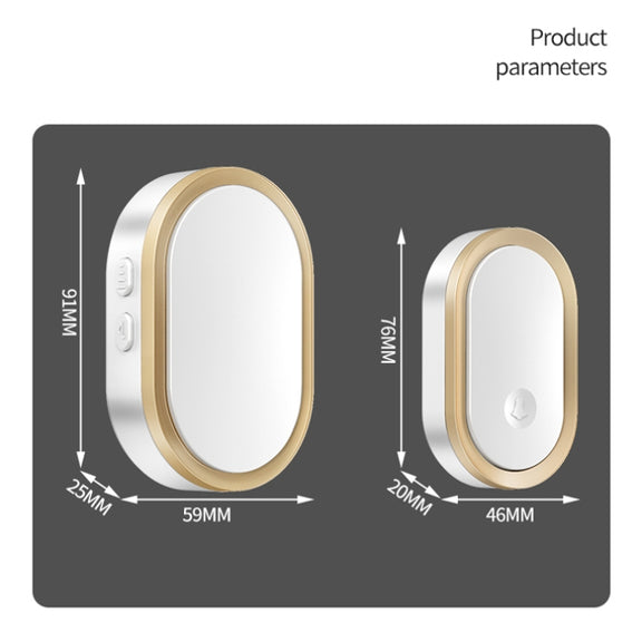 CACAZI A99 Home Smart Remote Control Doorbell Elderly Pager, Style:US Plug(Black)