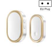 CACAZI A99 Home Smart Remote Control Doorbell Elderly Pager, Style:EU Plug(Golden)