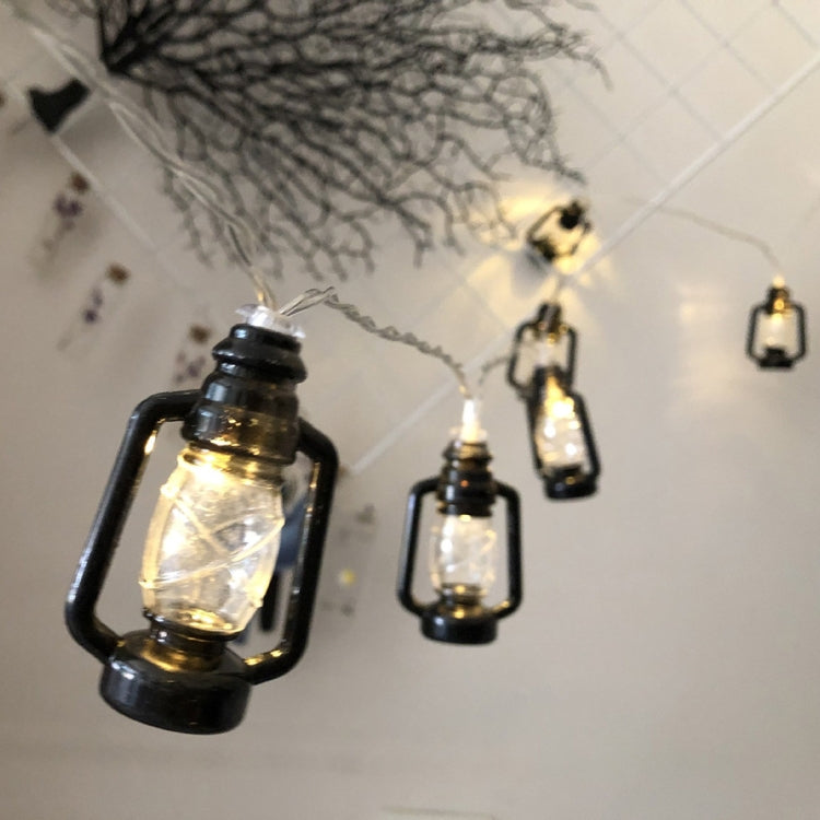 3m 20LEDs Christmas Lantern Festival Decoration Retro Kerosene Lamp LED String(Black)