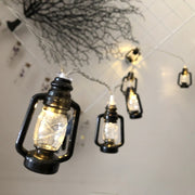 3m 20LEDs Christmas Lantern Festival Decoration Retro Kerosene Lamp LED String(Black)