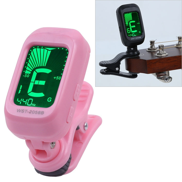 Little Angel WST-2058B Guitar Capo Electronic Tuner, Size:5��3.7��2.7cm(Pink)
