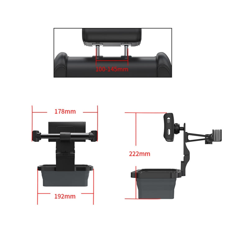 CHZ-12 Car Rear Pillow Telescopic Bracket Car Seat Phone Holder(Red)