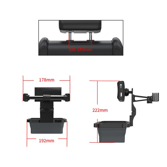 CHZ-12 Car Rear Pillow Telescopic Bracket Car Seat Phone Holder(Red)