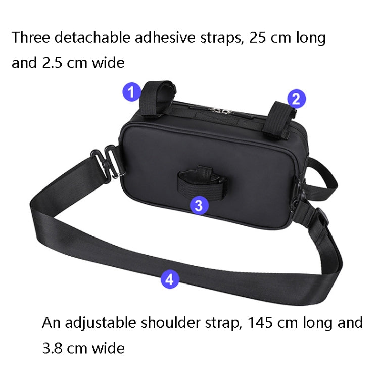 Rhinowalk X21921 2.5L Bicycle Front Hanging Bag(Full Black)