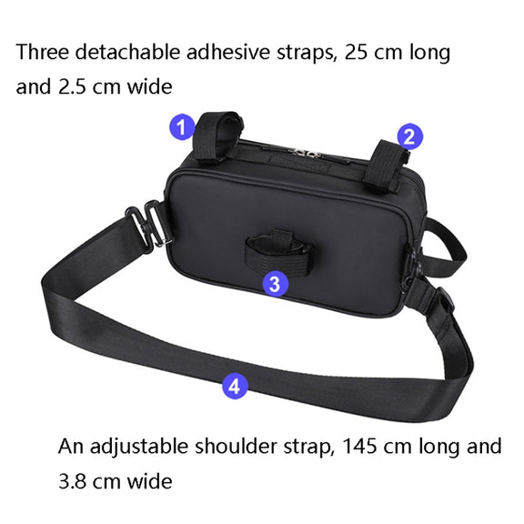 Rhinowalk X21921 2.5L Bicycle Front Hanging Bag(Full Black)