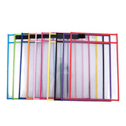 Erasable Hanging PVC A4 Transparent Sewing Red Document Dry Erase Bag, Size:21x30cm(Green)