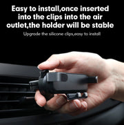 Car Air Conditioning Air Outlet Mobile Phone Holder(Gray Upgrade Pro Metal)