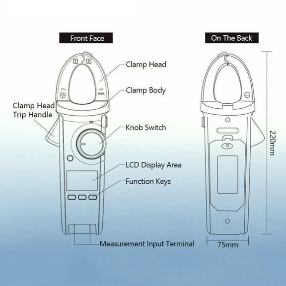 UNI-T UT213B Digital Clamp Meter AC DC Voltage Detector