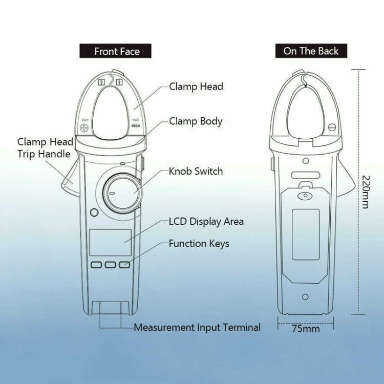 UNI-T UT213C Digital Clamp Meter AC DC Voltage Detector