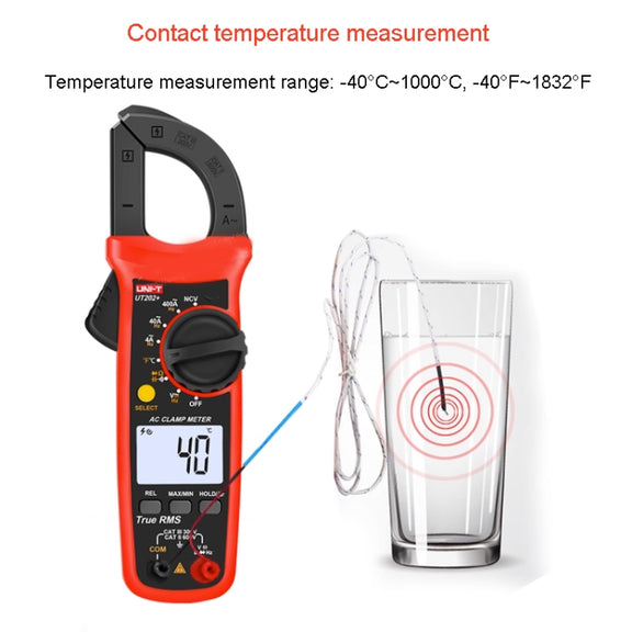 UNI-T UT202+ Digital Clamp Multimeter AC/DC Voltage Detector